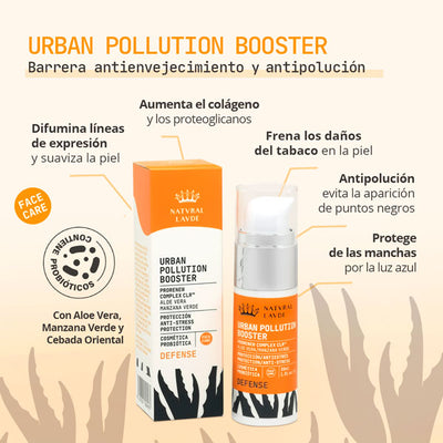 Urban Pollution Booster 30ml - Rejuvenates, Nourishes, Soothes and Balances Stressed Skin